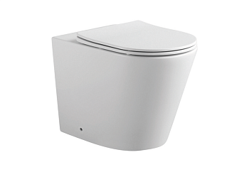 Унитаз приставной Aquatek ВЕГА AQ1906-00 белый с сиденьем микролифт безободковый смыв торнадо