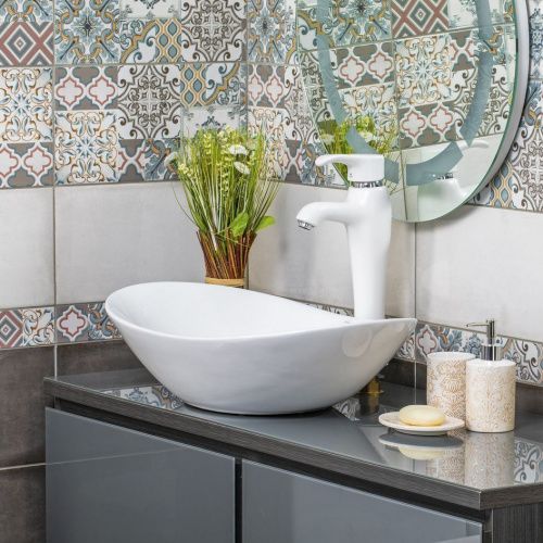 Раковина из сантехнического фарфора Melana 320354-805 60х40 накладная цвет белый без отверстий под смеситель - фото 4