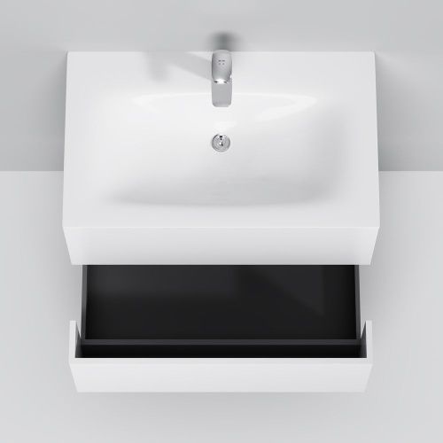 Раковина из сантехнического фарфора Am.Pm Spirit V2.0 M70AWCC0802WG 80х50 встраиваемая цвет белый 1 отверстие под смеситель - фото 3