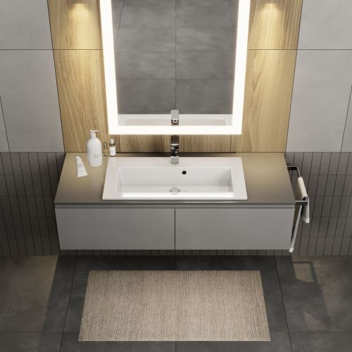 Раковина керамическая Uperwood Aurora RAurora70wg 70х40 полувстраиваемая цвет белый - фото 4