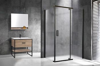 Душевой уголок Royal Bath HPVD RB8130HPVD-C-BL 130х80 стекло матовое профиль черный без поддона