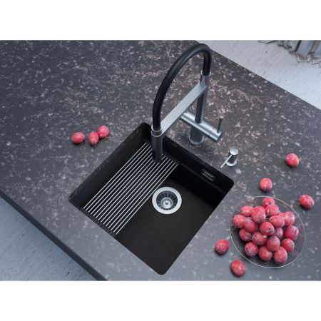 Кухонная мойка Grandex Aqua 500105 45х45 цвет черный поверхность матовая