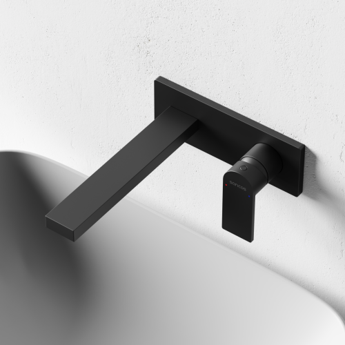 Смеситель для раковины Sancos Studio SC9017MB встраиваемый в стену черный - фото 4