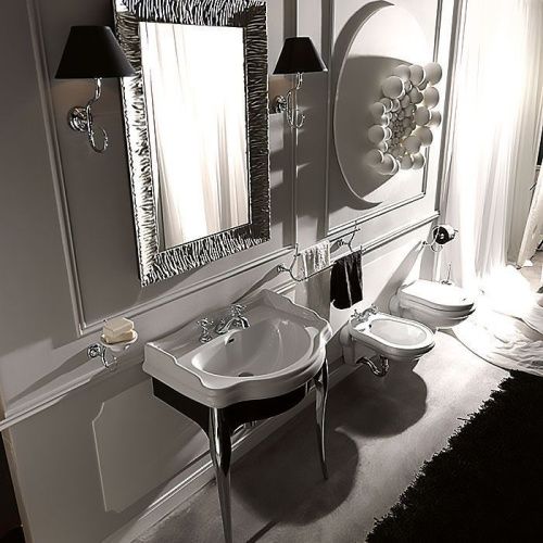 Раковина из сантехнического фарфора Kerasan Retro 104701*3 70х50 подвесная цвет белый 3 отверстия под смеситель