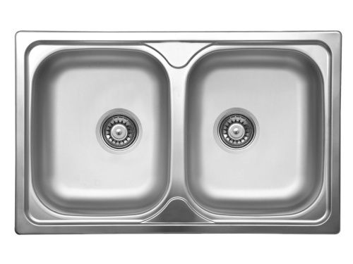 Кухонная мойка Ukinox Гранд GRP800.500 20GT8K -O 80х50 цвет хром поверхность полированная - фото 2