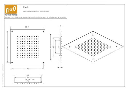 Верхний душ Graffio Kings KI412/CR хром - фото 2