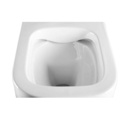 Унитаз подвесной CHARUS TORRE BIANCA EWC700-126W белый с сиденьем микролифт безободковый каскадный смыв - фото 3