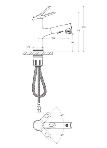 Смеситель BelBagno BB-LVMD-CRM-W0 на раковину хром - фото 4