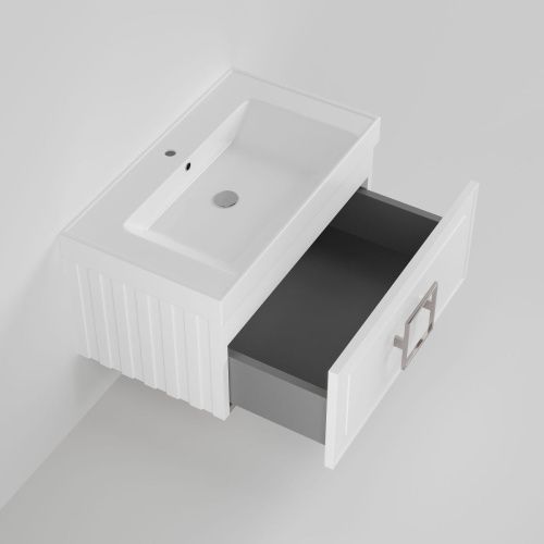 Тумба с раковиной La Fenice CUBO NFNC-01-CUB-B-80-1-80 80х50 подвесная цвет белый - фото 2