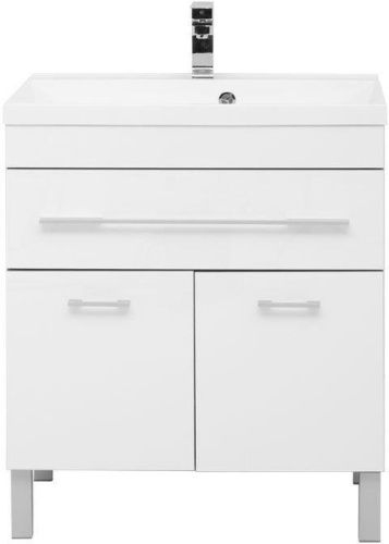 Тумба с раковиной Aquanet Верона 00287670 80х50 напольная цвет белый - фото 3