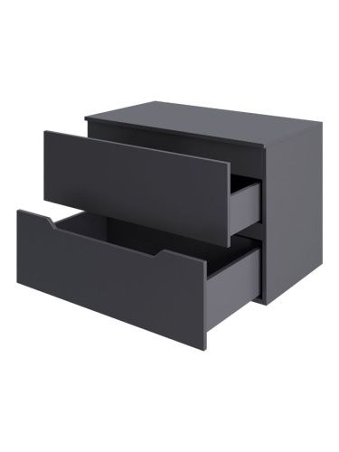 Тумба с раковиной Orange Line Li-70TugMDF+B09-360W 70х50 подвесная цвет серый - фото 2