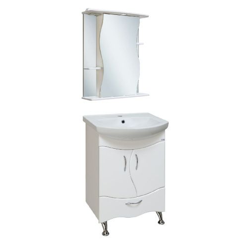 Зеркало-шкаф Runo Лилия 00000000029 60х80 подвесной цвет белый - фото 3