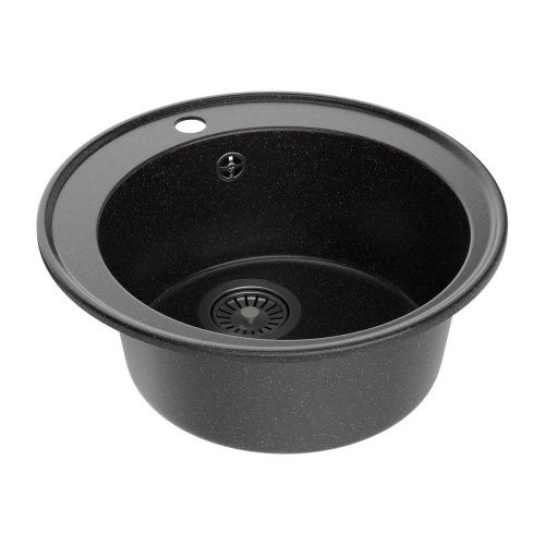 Кухонная мойка Maretti KT475-BL 50х50 цвет черный поверхность матовая - фото 4