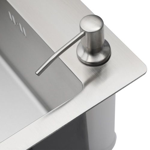 Кухонная мойка Melana ProfLine MLN-R6050H+дозатор 60х50 цвет серый поверхность матовая - фото 4