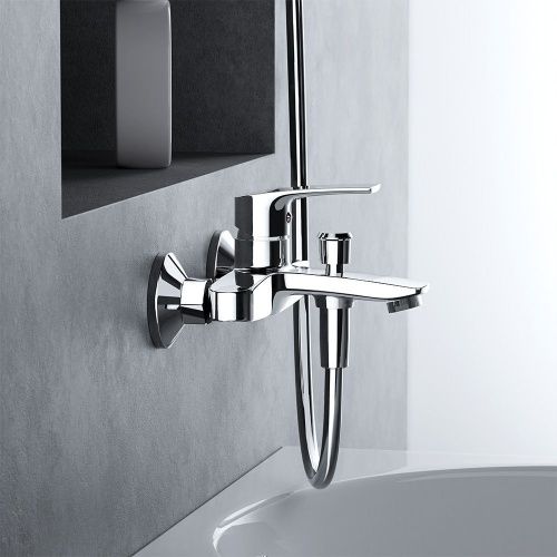 Смеситель для ванны и душа Damixa Eclipse 2.0 481000000 настенный хром - фото 3