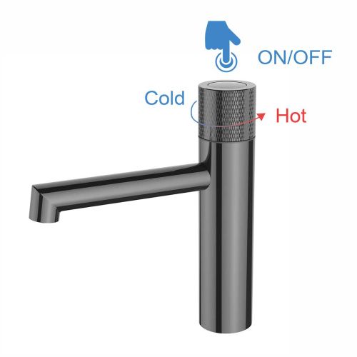 Смеситель Vincea Desire VBF-1D3GM на раковину вороненая сталь - фото 3