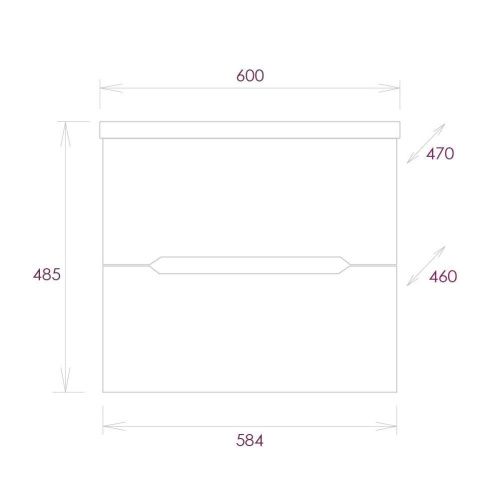 Тумба под раковину Onika Айленд 106114 60х50 подвесная цвет белый - фото 3
