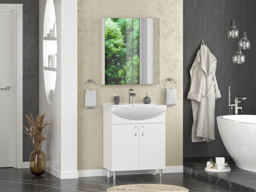 Тумба под раковину Misty Изео Э-Изе01070-021Н 70х40 напольная цвет белый - фото 5