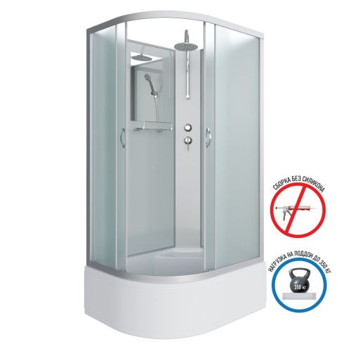 Душевая кабина Niagara Classic 23101424RBKT 120х80 асимметричная без крыши ориентация правая - фото 2