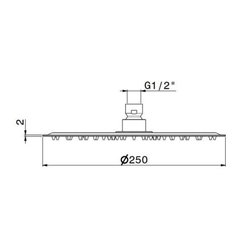 Верхний душ Newform X-Steel 316 29392X.59.064 серый - фото 2