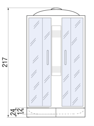 Душевая кабина River LENA 10000000027 90х90 четверть круга с крышей ориентация универсальная - фото 2