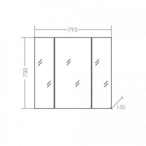 Зеркало-шкаф СанТа Стандарт 113010 80х70 подвесной цвет белый - фото 3