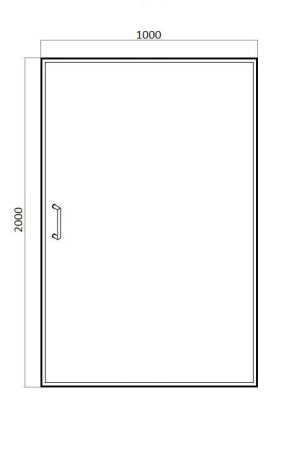 Душевая дверь Bravat Drop BD100.4110A 100х200 стекло прозрачное профиль хром