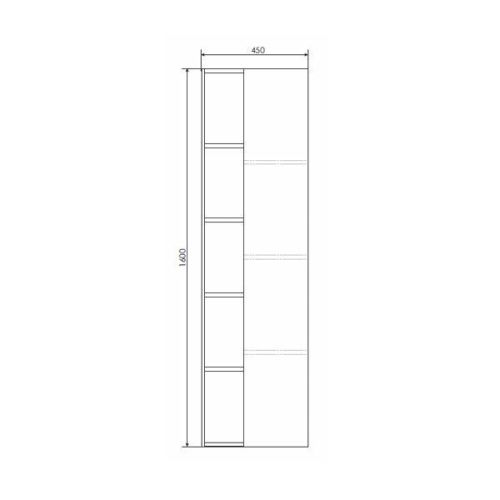 Шкаф-пенал Comforty Прага 00004136272CF 50х160 подвесной цвет серый - фото 2