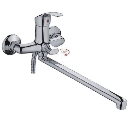 Смеситель для ванны и душа Haiba HB36 HB2236 настенный хром - фото 2