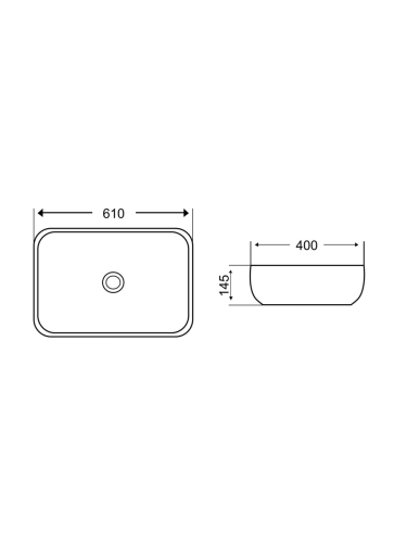 Раковина из сантехнического фаянса WeltWasser WW SK 10000004554 40 см накладная цвет белый/серый без отверстий под смеситель - фото 2