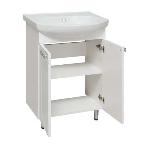 Тумба под раковину Runo МОНРО 00-00000457 50х30 напольная цвет белый - фото 2
