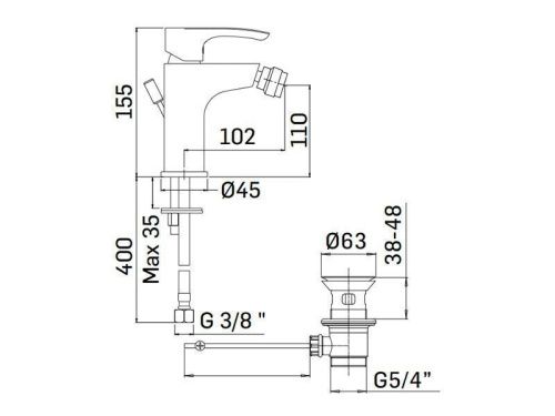 Смеситель Mamoli Smile 535100000A51 на биде хром - фото 2
