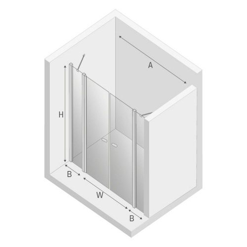 Душевая дверь New Trendy NEW SOLEO D-0267A 160х195 стекло прозрачное профиль хром - фото 3