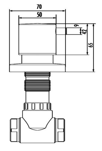 Запорный вентиль Creavit AC50L.CGR - фото 2