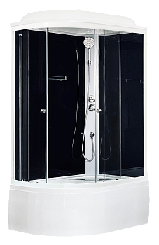 Душевая кабина Royal Bath BK RB8120BK5-BT-R 120х80 асимметричная с крышей ориентация правая