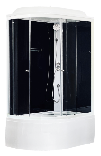 Душевая кабина Royal Bath BK RB8120BK5-BT-R 120х80 асимметричная с крышей ориентация правая
