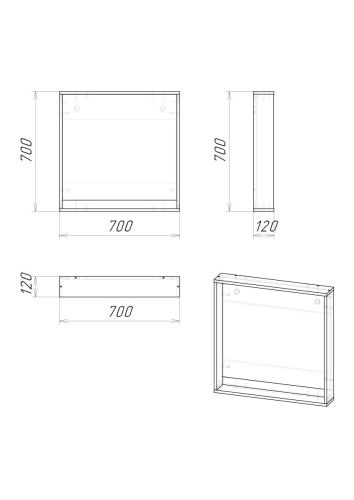 Зеркало Grossman Смарт 207007 70х70 подвесное - фото 4