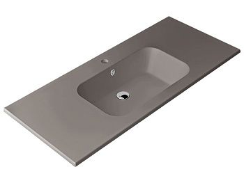 Раковина из сантехнического фаянса Berloni Bagno LAVQAVINCXR58 176 (2DCELAVCXQV121) 120х50 встраиваемая цвет серый
