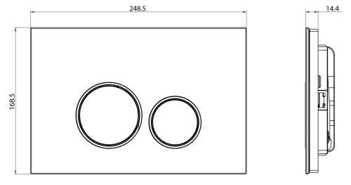 Клавиша смыва механическая CHARUS Bagliore FP.330.AQUABLUE.10 цвет синий - фото 2