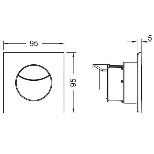 Клавиша смыва механическая Tece TECEflushpoint 9240978 цвет белый - фото 2