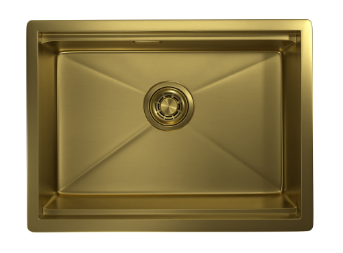 Кухонная мойка Granula Kitchen Space 6045U, ЗОЛОТО САТИН 60х45 цвет золото поверхность матовая - фото 3