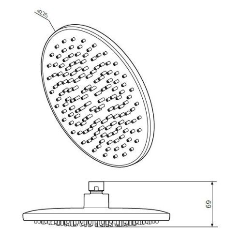 Верхний душ Am.Pm Gem F0590000 25х25 хром - фото 4