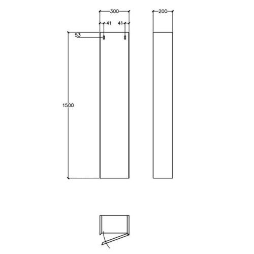 Шкаф-пенал Falper 7.0 R1003000000BQ 30х150 цвет белый - фото 2