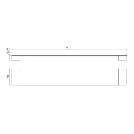 Полотенцедержатель RavSlezak Nil NLA0701/50ZK