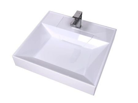 Раковина из литьевого мрамора Uperwood Top 291021039 60х55 над стиральной машиной цвет белый