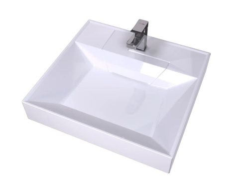 Раковина из литьевого мрамора Uperwood Top 291021039 60х55 над стиральной машиной цвет белый - фото 2