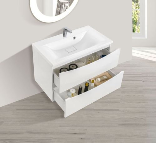 Тумба под раковину Vincea Mia VMC-2MA800GW 80х50 подвесная цвет белый - фото 3