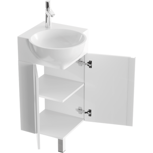 Тумба под раковину Aqwella Y POR0104WW 40х40 напольная цвет белый - фото 5