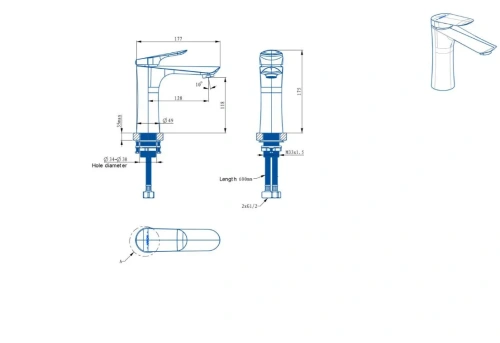 Смеситель Arrow AMP11857 на раковину хром - фото 5