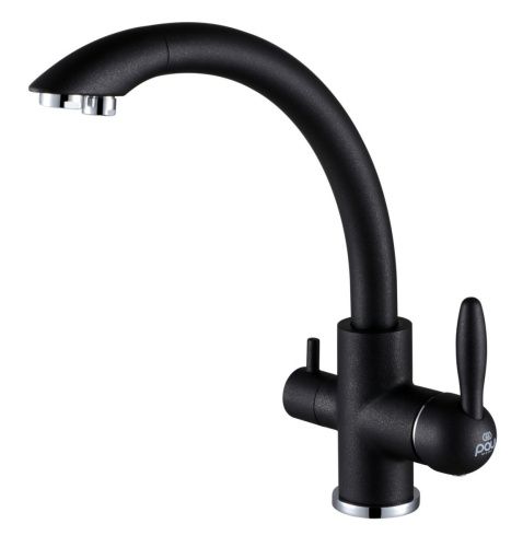Смеситель для кухни Paulmark ESSEN Es213001-BLM на мойку черный